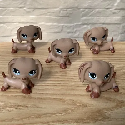 £8.39 • Buy Lot 5x LPS Littlest Pet Shop Puppy Dachshund Dog Blue Eyes Figure Baby Dolls Toy