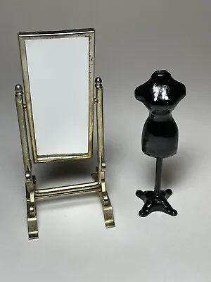 Vintage Dollhouse Full Length Cheval Mirror And Dress Form Mannequin • $19.54