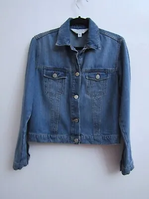 MISS SELFRIDGE LADIES BLUE DENIM CASUAL SHORT JACKET SIZE 6 Women’s • £6.99