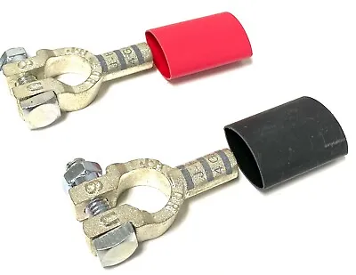 6 AWG  Pos And Neg (+/-) Copper Top Post Battery Terminals Shrink/solder 4 PAIR • $25.99