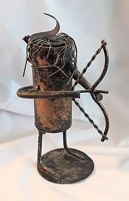 Vtg Art Wire Metal Sculpture Figurine Bow And Arrow Archer  Hong Kong • $15.99