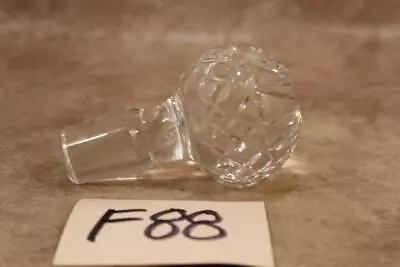 F88 Vintage Clear Crystal ? Glass Decanter Wine-liquor Bottle Stopper Perfume • $19.99