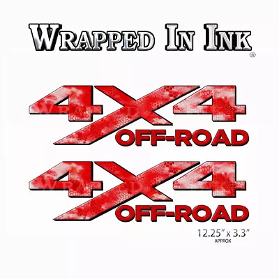 4X4 OFF ROAD Decals Chameleon Camo RedBedside Truck Sticker - 2 Pack AM57OR4 • $13.99