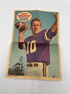 FRAN TARKENTON 1968 Topps Football Mini Poster #6 Minnesota Vikings • $4.99