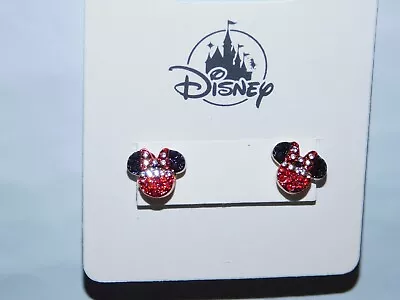 2023 Disney Parks Minnie Mouse Ear Rhinestones Studded Earrings New • $19.95