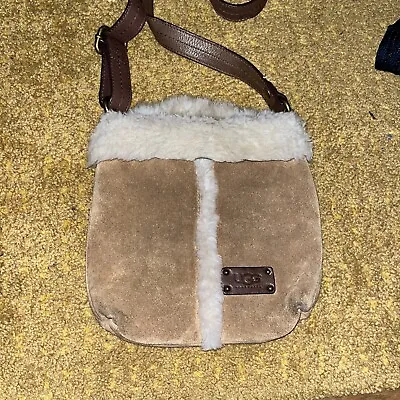 UGG Crossbody Sheepskin Suede Bag Well Used • £14.99