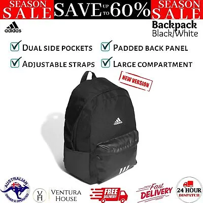 Adidas Backpack 27.5L School Work Carry Sports Gym Kids Adult Travel Padded Bag • $43.95