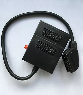 £5.50 • Buy 2 Way Switched Scart Adaptor Splitter Box - Connect 2 Devices To Tv