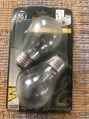 GE A15 40 Watt  2 Bulb Lot Appliance Light Bulb Refrigerator Microwave More • $2.99