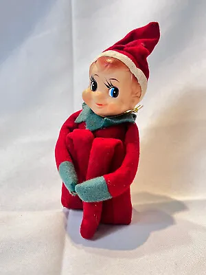 Vtg Christmas Elf Pixie Knee Hugger Made In Japan Blue Eyes Light Brown Hair • $29.95