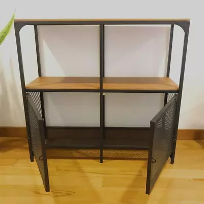 Ikea FJALLBO Shelf Unit Black Solid Pine And Steel 503.392.92 - NEW IN BOX • £256.53