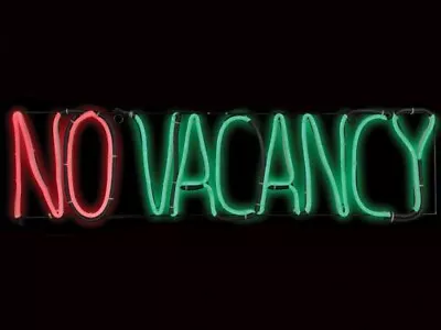 No Vacancy Light Glo Blinking Neon Lighted Motel Sign Flickering Halloween Prop • $60.99