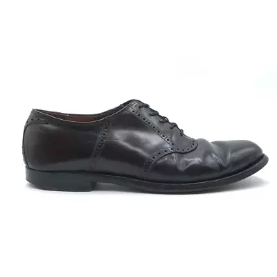 Vintage Cordovan Leather Alden Saddle Oxford Dress Shoe Brown Plain Toe Men 11 A • $99.99