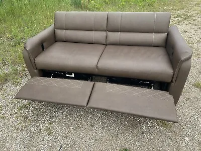 Lippert 71  Jackknife BROWN Sofa Bed Couch Foot Rests RV Boat Motorhome • $1200