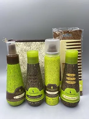 $16 • Buy Macadamia Natural Oil Travel Set Shampoo Conditioner Detangler Hairspray & Comb 