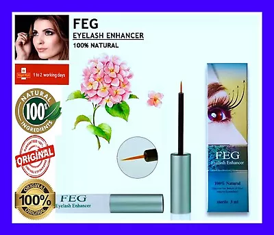 💙FEG Original Rapid Growth Serum 3ml EyeLash Enhancer Brush Liquid EyeLash Oil • £4.79