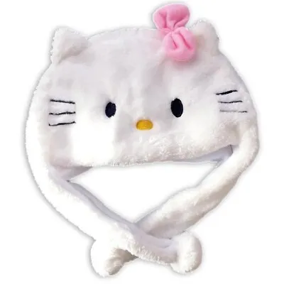 $8.99 • Buy White Kitty Cat Aviator Pilot Party Halloween Costume Animal Plush Hat S
