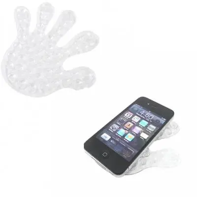 CLEAR DOUBLE SIDED SUCTION CUP HOLDER HAND SHAPE MOUNT STAND FOR For SMARTPHONES • $8.33