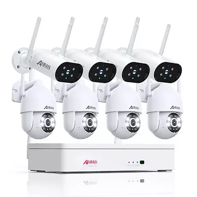 ANRAN WIFI Wireless Security Camera System Outdoor Night Vision 8CH NVR 2-Audio • $329.99