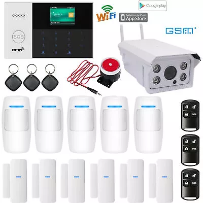 R62 WiFi GSM APP RFID Wireless Home Security Alarm System+Waterproof IP Camera • $170.04