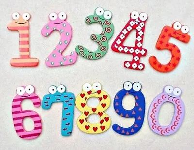 Funky Fun Colourful Wooden Magnetic Numbers Alphabet Letters Fridge Magnet Toy • £3.29