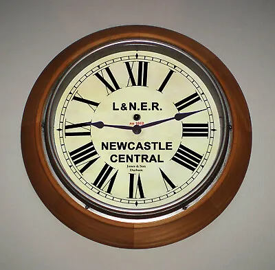 LNER London & North Eastern Railway Style Newcastle Station / Waiting Room Clock • £65