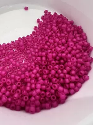 30grams Japanese Glass Seed Beads Matsuno 8/0-#207 Matte Frosted Pink • $3.31