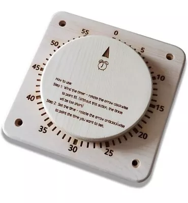 NUIBY Mechanical Sauna Timer55minutes Self-Driven Timer For Sauna Rooms And Spa • $27.98