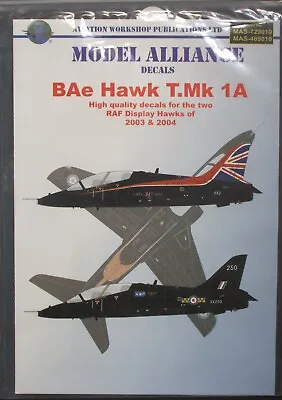Model Alliance Decals 1/72nd Scale BAe Hawk T.Mk 1A Decal Sheet No. 729010 • $25.99