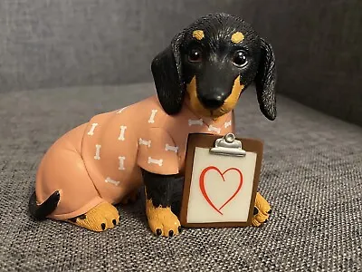 Hamilton Collection - Dog Nurse With Heart Clipboard Figurine • £8.99