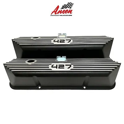 Ford FE 427 Tall Valve Covers Black - Die-Cast Aluminum - Ansen USA • $275