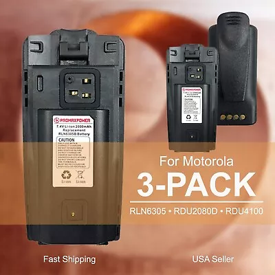 3x RLN6305 Replacement Batteries For Motorola Radios CP110 [2000mAh | Li-Ion] • $62