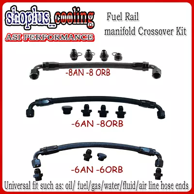 -6/8AN -6ORB/-8 ORB Fuel Rail Manifold Crossover Kit FOR Ls1 Ls2 Ls3 Ls6 Lm7 Ls7 • $29.99