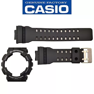Casio G-Shock GA-100-1A4 Watch Band & Bezel Black Resin Rubber Set • $44.95
