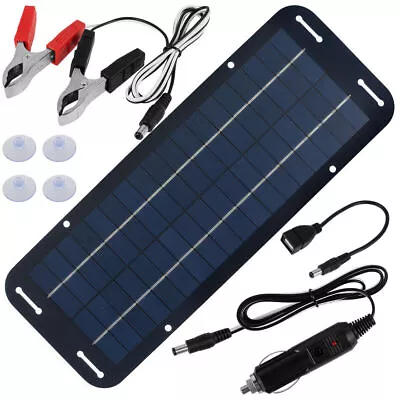 30W Solar Panel 12V Trickle Charger Battery Charger Kit Maintainer Boat Car RV • $13.21