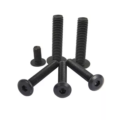 M3M4M5M6M8 Black Stainless Steel Flat Head Hexagonal Furniture Connecting Screw • $3.54