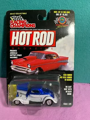 Racing Champions Hot Rod Magazine 1934 34 FORD COUPE Issue #64 1997 1:54 • $7.95