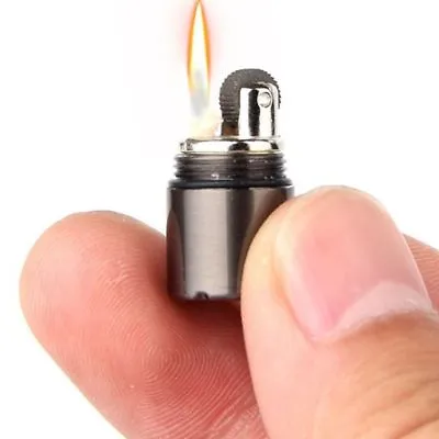 Smallest Lighter Compact Key Chain Capsule Gasoline Kerosene Micro Mini Smoke • £11.52