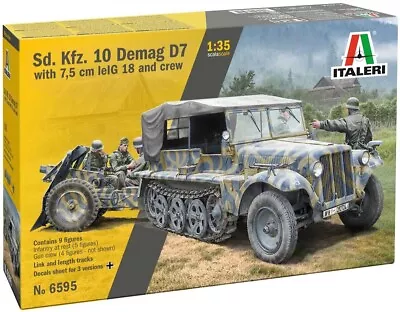 Italeri  1/35 Sd.Kfz. 10 Demag With Le. IG18 And Crew #6595 📌USA📌 • $29.98