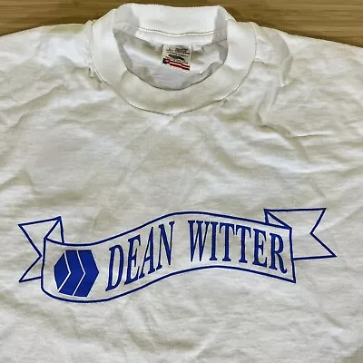 VTG 90s Dean Witter T Shirt M / L Morgan Stanley Wall Street Broker Banker • $39.95