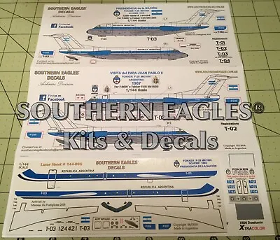 FOKKER F28 Mk1000 - A.A.Presidencial 1980 Scheme - 1/144 Decals • $16