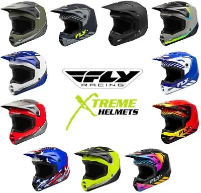 Fly Racing Kinetic Helmet Off Road MX Dirt Bike Lightweight DOT ECE XS-2XL • $67.96