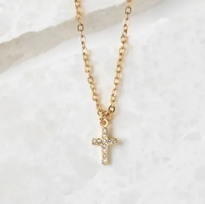 Plunder Design Fashion Jewelry Katia Cross Inspirational Charm Necklace Gift • $22.79