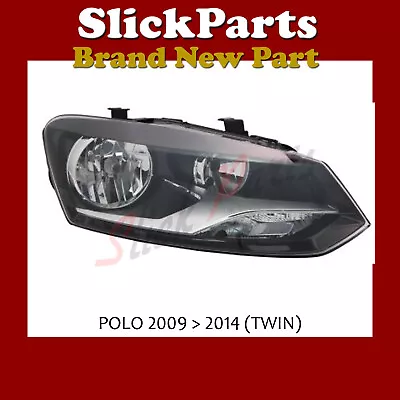 Vw Polo Headlight Headlamp 2009 2010 2011 2012 2013 2014 Drivers Side (twin) • $136.95