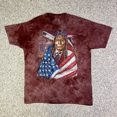 The Mountain Shirt Mens 2XL Red Native American Indian Flag Tribe Dyed Tee • $8
