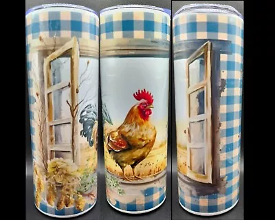 Tumbler 20oz CHICKEN With Gift Box Metal Straw Straw Cleaner And Lid  • $25