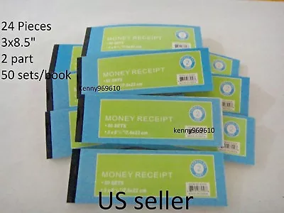 24X-Carbonless Cash Money Rent Receipt Record Book 2 Part 50 Set Duplicate Copy  • $29.92