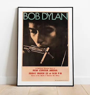 $24.94 • Buy Bob Dylan Print, Concert Print, Rock Ribbon Poster, Poster, Wall Art