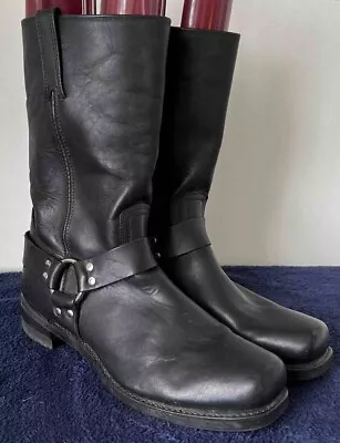 Frye Vintage Square Toe Harness Biker Boots Made In Usa Men Sz 14 Med • $259.95