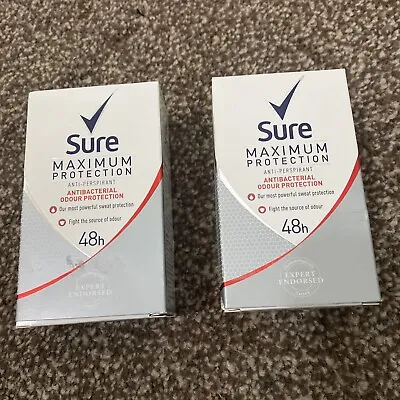 £28 • Buy Sure Women  Maximum Protection Anti-Perspirant Deodorant Cream 45ml X2